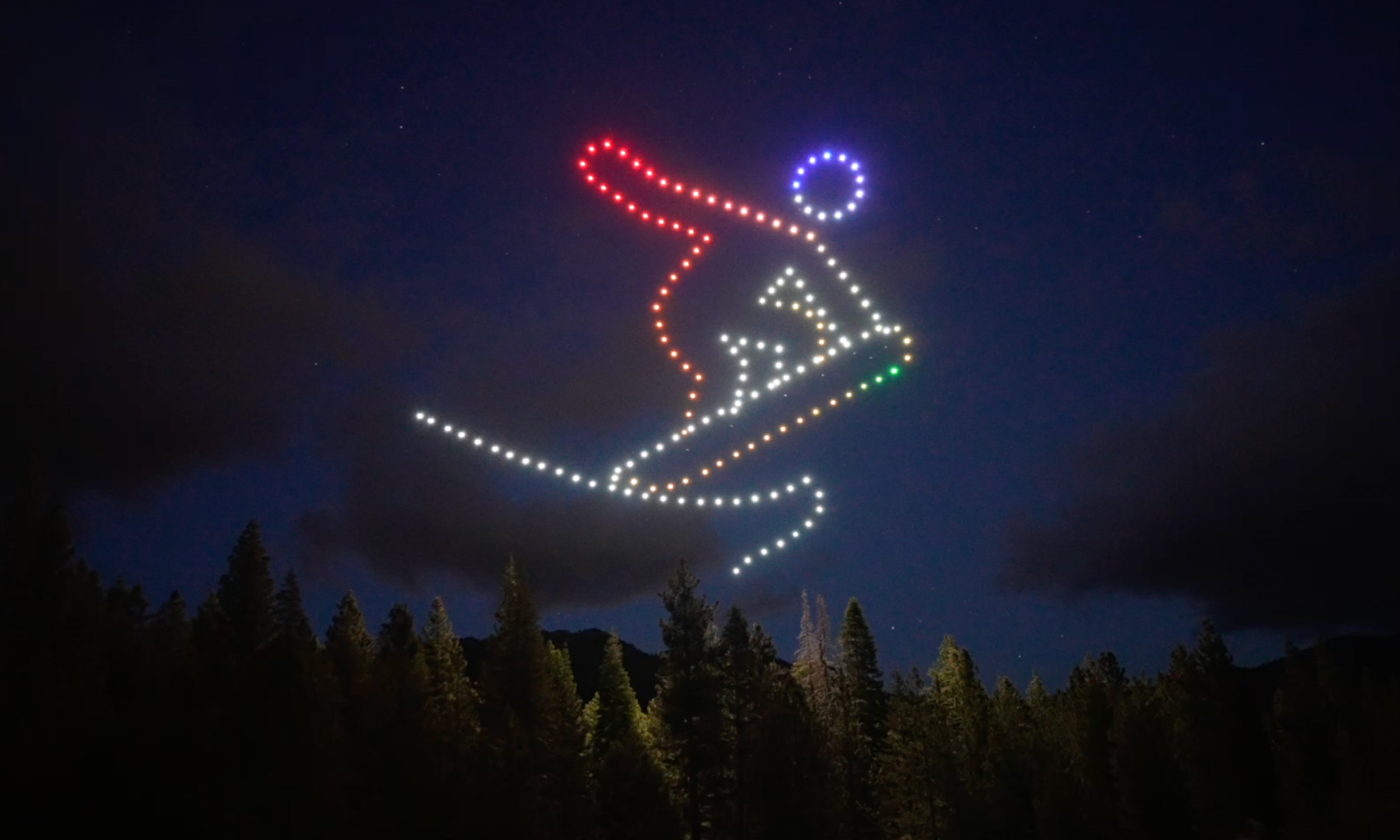 snowboarder drone show